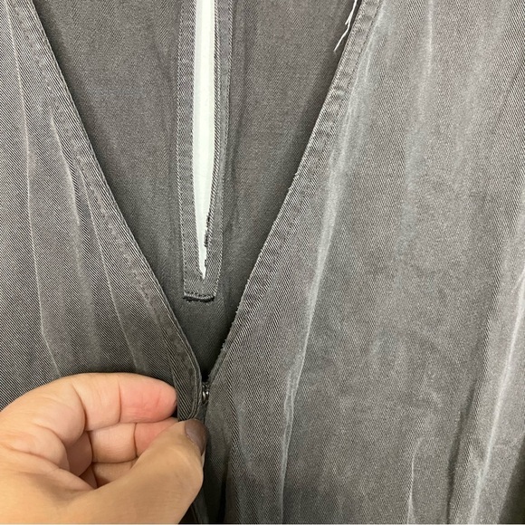 Loft outlet lounge jumpsuit 3/4 length sleeves gray size medium - Picture 4 of 9